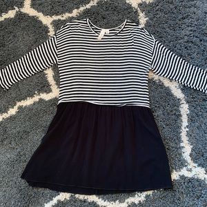 Black and white peasant dress